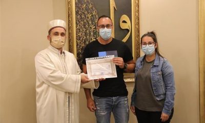 Alman vatandaşı olan adam törenle Müslüman oldu