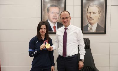 Başkan Örki şampiyon sporcuyu ağırladı