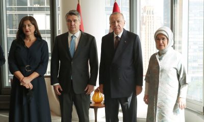 Cumhurbaşkanı Erdoğan, Hırvatistan Cumhurbaşkanı Milanoviç ile bir araya geldi