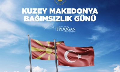 Cumhurbaşkanı Erdoğan, Kuzey Makedonya Cumhuriyeti’nin bağımsızlık yıl dönümünü tebrik etti
