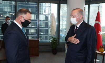 Cumhurbaşkanı Erdoğan, Polonya Cumhurbaşkanı ile bir araya geldi