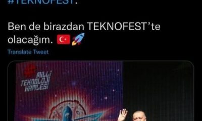 Cumhurbaşkanı Erdoğan’dan TEKNOFEST paylaşımı