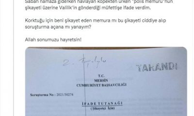 Köpeğin saldırdığı polis şikayetçi oldu, başkan ifade verdi