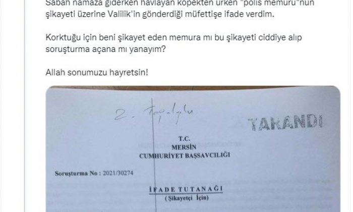 Köpeğin saldırdığı polis şikayetçi oldu, başkan ifade verdi