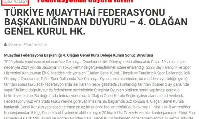 Muaythai Federasyonu, Spor Bakanlığı’nı solladı!