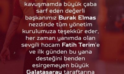 Oğulcan Çağlayan’dan teşekkür mesajı