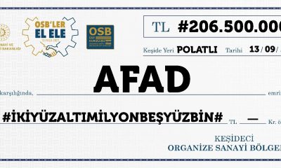 OSB’lerden 206 milyon TL’lik yardım