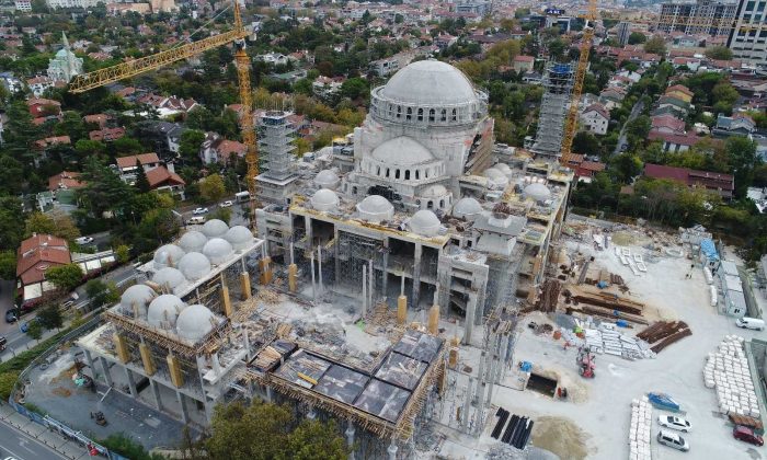 Barbaros Hayrettin Paşa Camii’nin kaba inşaatının çoğu tamamlandı