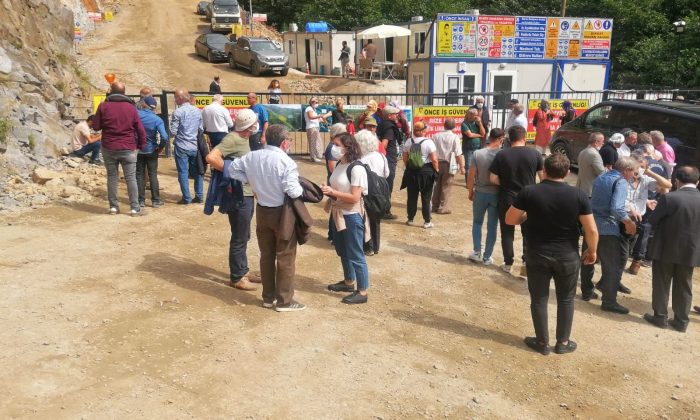 Rize İkizdere’de taş ocağı bölgesinde bilirkişi incelemesi yapıldı