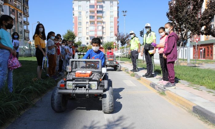 Battalgazi trafik eğitim parkı, minik öğrencileri konuk etti