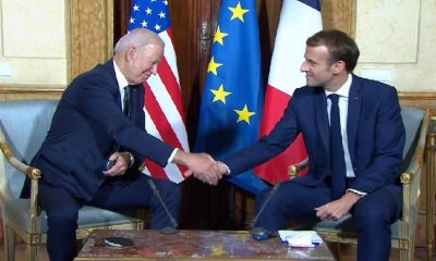 Biden ve Macron “denizaltı” krizinden sonra ilk kez bir araya geldi