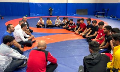 Gençlik ve Spor Hizmetleri Genel Müdürü Baykan, Elazığ güreşçileriyle görüştü