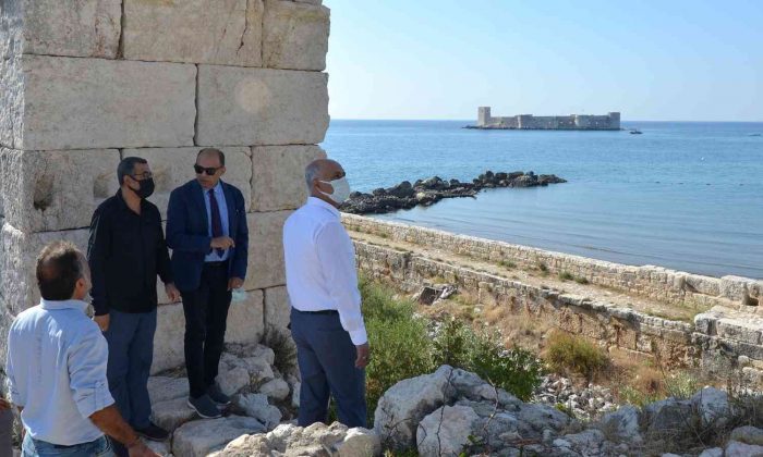 Kızkalesi’nin karadaki uzantısı Korykos Kalesi de turizme kazandırılıyor