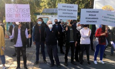 Konut sahiplerinden kendilerine borç çıkaran kooperatife tepki