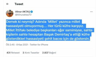 Başkan Aktaş, Millet İttifakı başkanlarına isyan etti