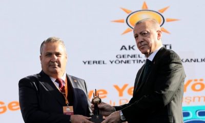 Başkan Çerçi ödülünü Cumhurbaşkanı Erdoğan’ın elinden aldı