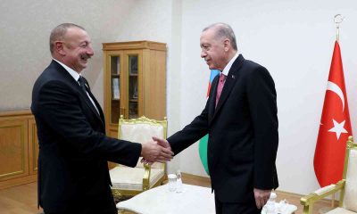 Cumhurbaşkanı Erdoğan, Azerbaycan Cumhurbaşkanı Aliyev ile görüştü