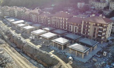 Giresun’un Dereli ilçesinde yapımı süren afet konutlarında sona yaklaşıldı