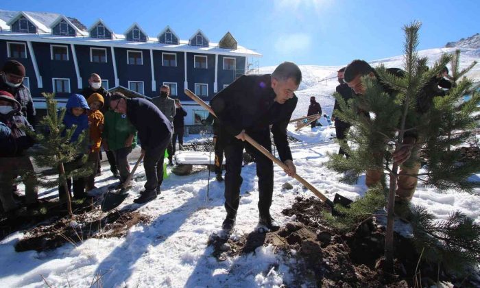 Hacılar Erciyes Kapı’da fidanlar toprakla buluştu