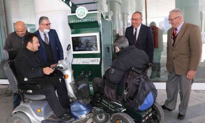 Meram’da engelliler için akü şarj istasyonları kuruldu