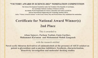 Öğretim üyesi Karaman’a ikincilik ödülü