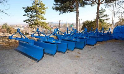 Talas’tan kırsala kar küreme tesviye bıçağı