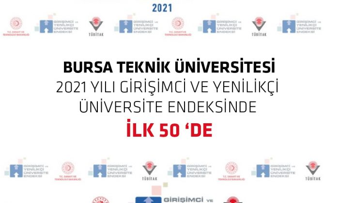 BTÜ, TÜBİTAK 2021 yılı Girişimci ve Yenilikçi Üniversite Endeksi’nde ilk 50’de