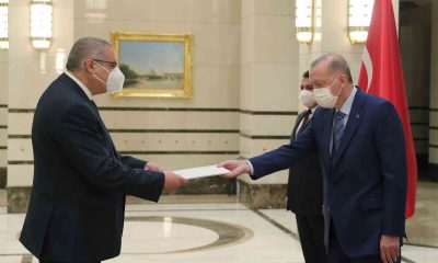 Cezayir Büyükelçisi  Mımounı, Cumhurbaşkanı Erdoğan’a güven mektubu sundu