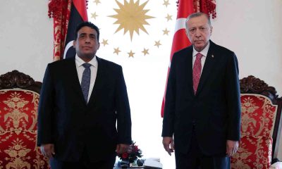 Cumhurbaşkanı Erdoğan Libya Başkanlık Konseyi Başkanı Muhammed El Menfi ile görüştü