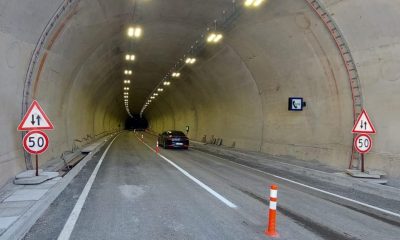 Eğribel Tünelinin bir tüpü ulaşıma açıldı