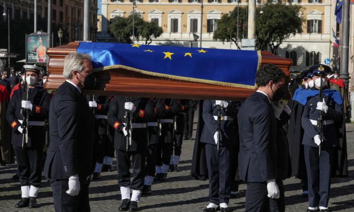 AP Başkanı Sassoli için Roma’da cenaze töreni