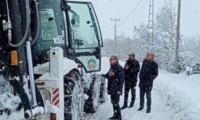 Başkan Kazgan karla mücadele çalışmalarını denetledi