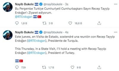 El Salvador Devlet Başkanı Bukele, Cumhurbaşkanı Erdoğan ile görüşecek