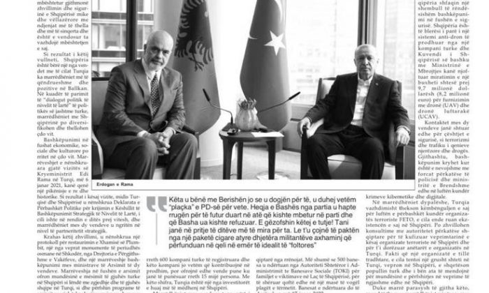 Erdoğan, Arnavutluk’ta gazeteye makale yazdı
