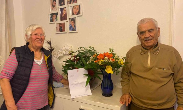 Nürnberg Başkonsolosu Deniz’den Arslan çiftine 65’inci evlilik yıl dönümü tebriği