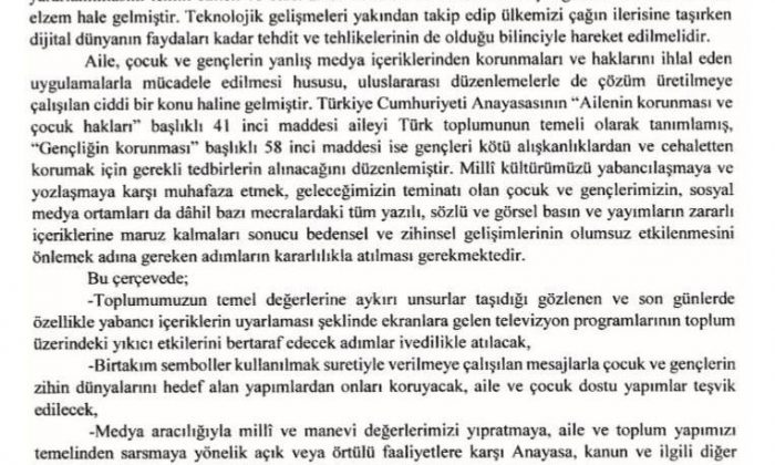 RTÜK Başkanı Şahin’den ’Basın ve Yayım Faaliyetleri ile ilgili Cumhurbaşkanlığı Genelgesi’ne ilişkin açıklama